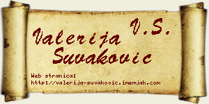 Valerija Šuvaković vizit kartica